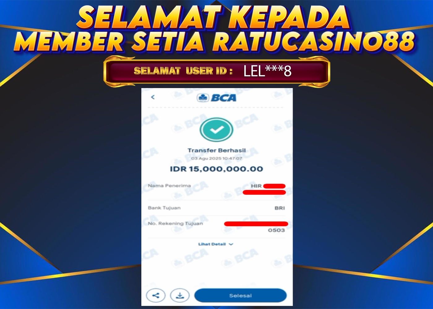 WITHDRAWAL MEMBER 15